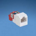 Conector Mini-com Cat 5e, 8 posiciones para 8 cables. Azul